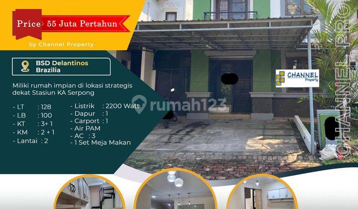 Disewakan rumah cluster siap huni Delatinos Bsd city, sy 1