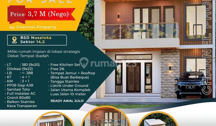 Dijual Rumah brand new Nusaloka Bsd city, an sy 1