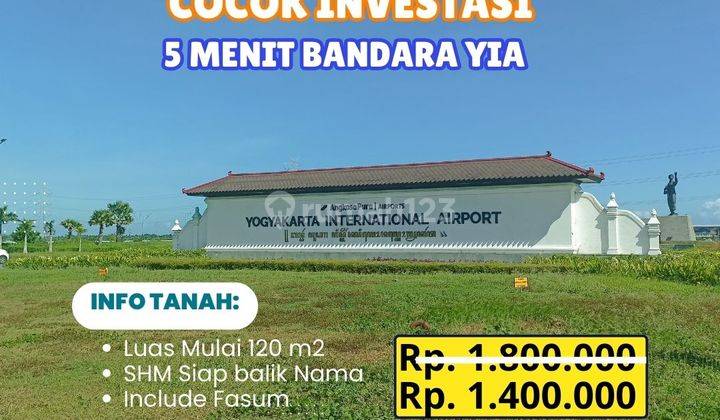  Tanah Spot Investasi Jogja Dekat Wates, Siap Bangun  1