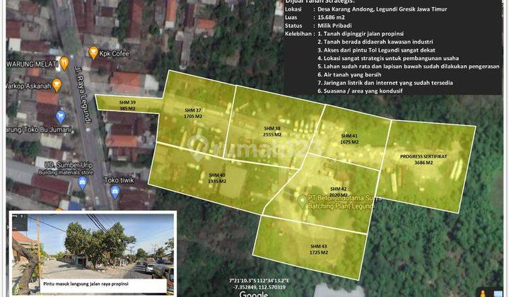 Kavling Karangandong Legundi Gresik 3,5 Juta Permeter Nol Jalan 1