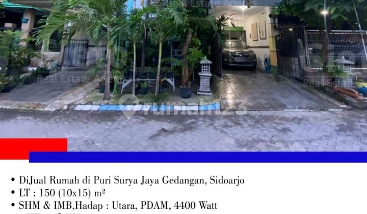 Dijual Rumah Puri Surya Jaya Gedangan Sidoarjo 1