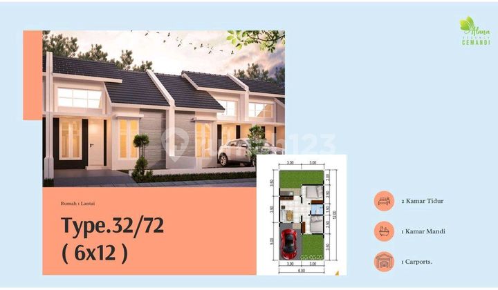 Dijual Rumah 1 Lantai Alana Cemandi 2