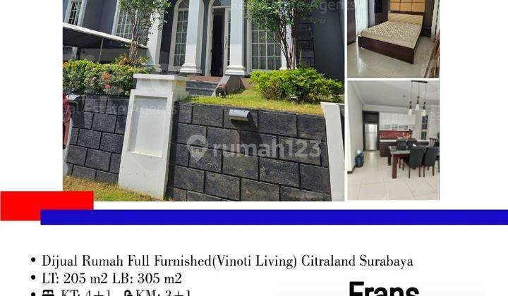 Dijual Rumah Rafless Citraland 1