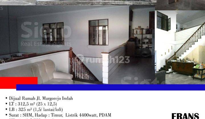 Dijual rumah Margorejo Indah Surabaya 1