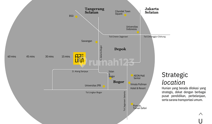 Rumah Korea 2 Lantai Di Areum Parc Bogor, 25 Menit Ke St Bogor 2