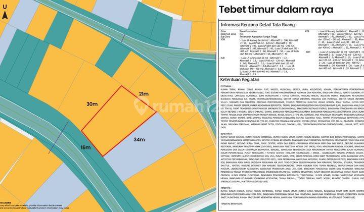 Kavling di Tebet Timur Luas 540 M2, Hub 0813 1838 1838. 2