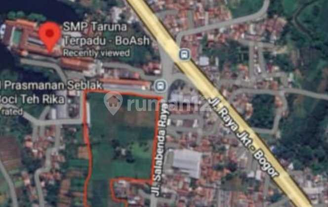 Dijual Kavling Strategis Luas tanah  43.000 M2 / 4.3 Hektar di area Jl Salabenda Raya, Parakan Jaya,Kemang, Bogor, Jawa Barat, lokasi Strategis..