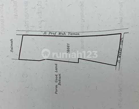 Dijual / Disewa Kavling Siap Bangun Jl. Prof. Moh. Yamin, Duren Jaya, Kec. Bekasi Timur,Kota Bekasi Jawa Barat 17111, dengan luas tanah 8520m2 (50m x 180m), SHM, Hub : 08131838xxxx 