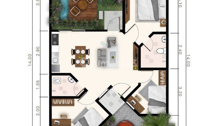 Cluster minimalis cantik modern di rumbai  8