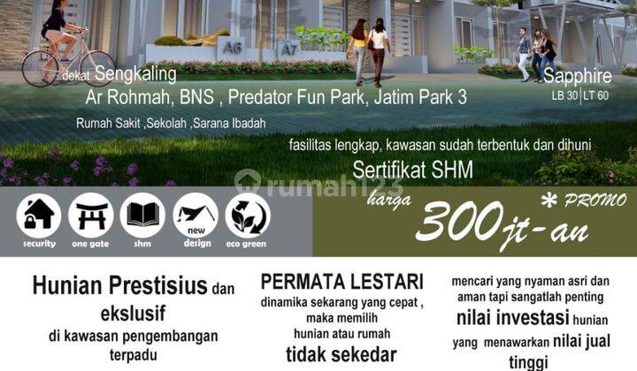 Rumah Konsep Modern Murah di Perumahan Permata Lestari Malang 1