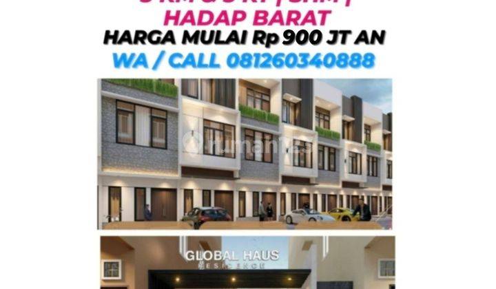 DI JUAL TOWNHOUSE DI KOMPLEK GLOBAL HAUS RESIDENCE 1