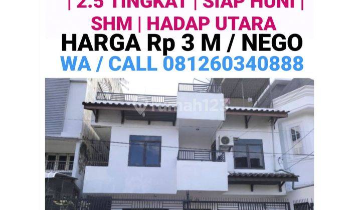 DI JUAL
1 UNIT VILLA SIAP HUNI DI JALAN CEMPAKA MULTATULI 1