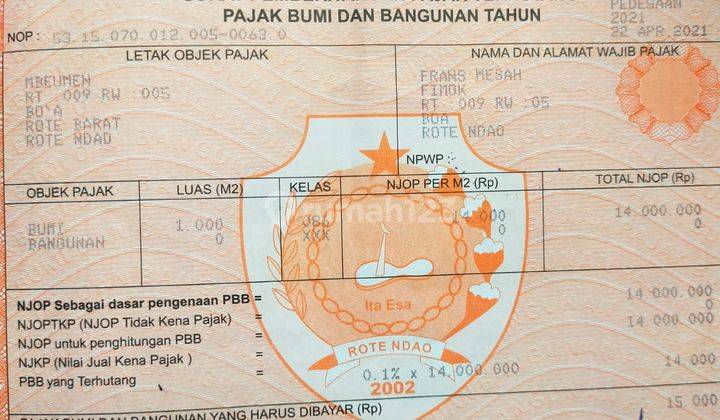 Dijual Tanah Tepi Pantai Di Bo a Rote Ndao Nusa Tenggara Timur Udb 653 6