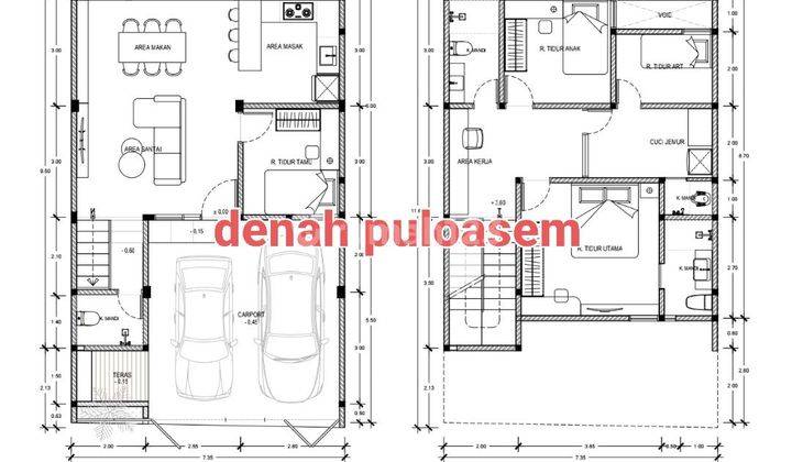 Rumah 2 Lantai Di Puloasem Lokasi Bagus 2