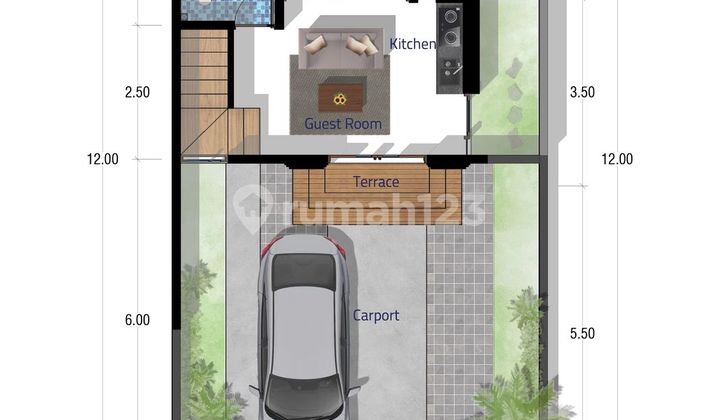 Rumah 3 Lantai Bonus Perabot Cocok untuk Investasi di Kota Batu