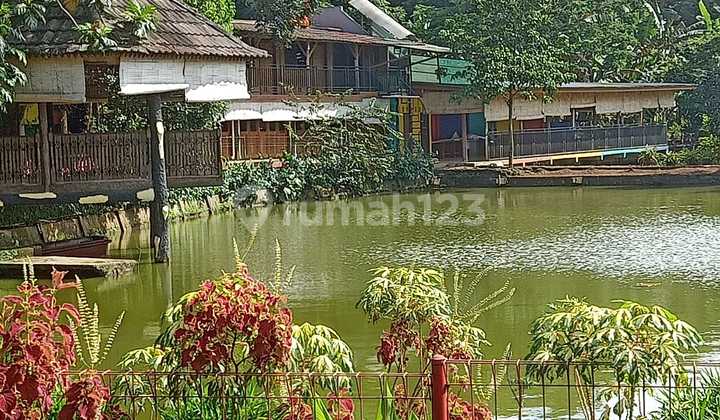 Tanah, Empang, Dan Bangunan Villa  10 Menit Ke Pintu Tol