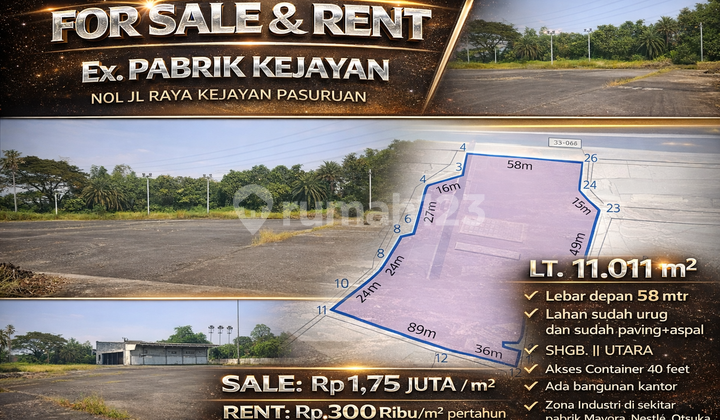 Industrial Land Already Filled + Fence, Kejayan Pasuruan