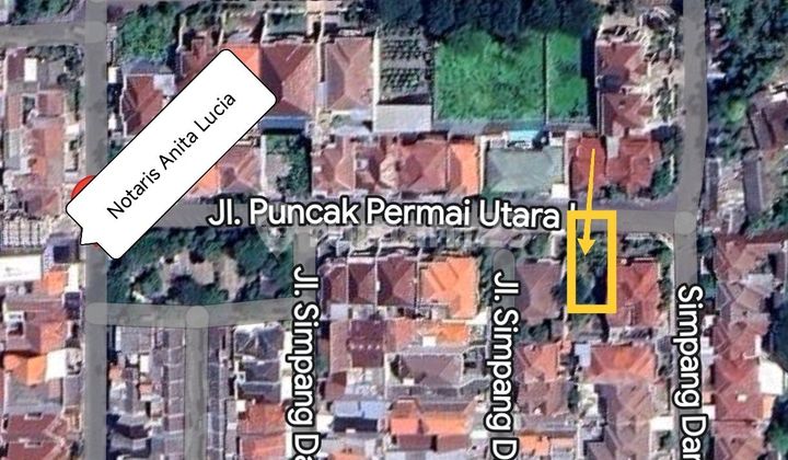 Tanah Di Jl. Puncak Permai Utara I Siap Nego Lebar Jalan 4 Mobil Dekat Pakuwon Citraland Graha Famili 1