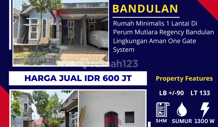 Rumah 1 Lantai Minimalis Di Perum Mutiara Regency Bandulan 1