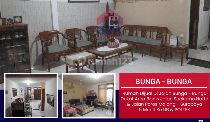 Rumah Di Jalan Bunga Bunga Dekat Jalan Soekarno Hatta 1