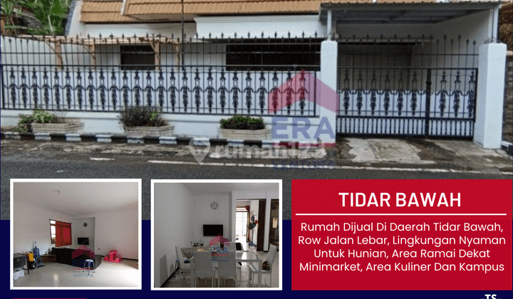 Rumah Dijual Di Daerah Tidar Bawah, Row Jalan Lebar 1