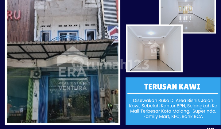 Disewakan Ruko Di Area Bisnis Jalan Kawi, Sebelah kantor BPN