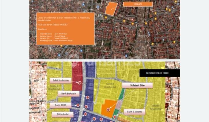 FOR SALE COMMERCIAL LAND IN TEBET South Jakarta FOR SALE COMMERCIAL LAND IN TEBET South Jakarta