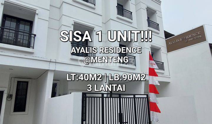 **SISA 1 UNIT DARI 4 UNIT RUMAH BARU 3 LT DI MENTENG PEGANGSAAN JAKPUS** 1