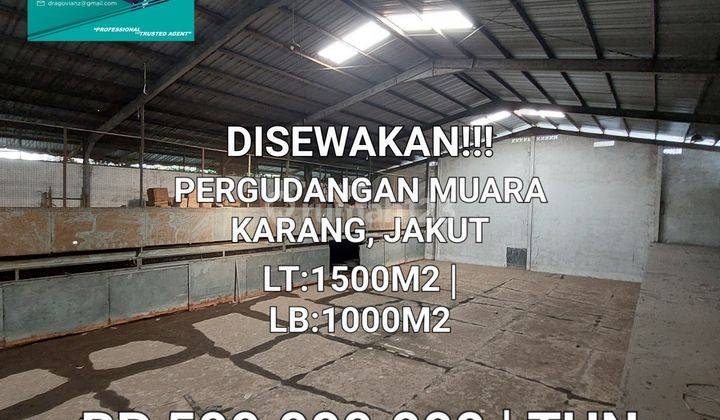 ** Gudang di Pergudangan muara karang 1500 m HGB Butuh Renovasi** 1
