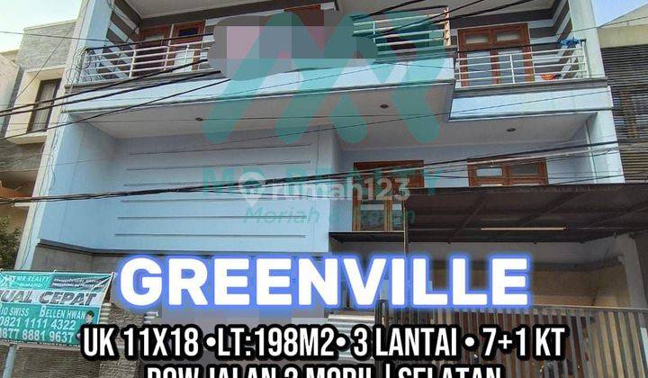 ** Rumah 3 Lantai Di Green Ville Rapi Siap Huni Row Jalan 2 Mobil** 1