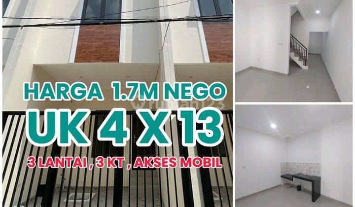 **3 Unit Rumah Baru 3 Lantai Akses Mobil Di Duri Kepa** 1