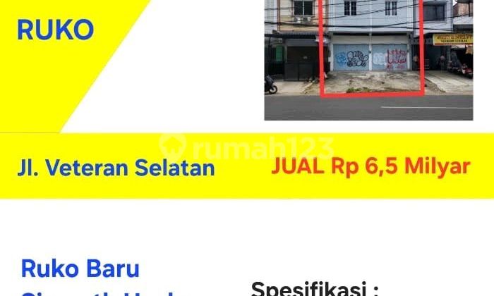 2-Unit Shop House Jl. South Veteran 8 X 19 X 3 Floors 2