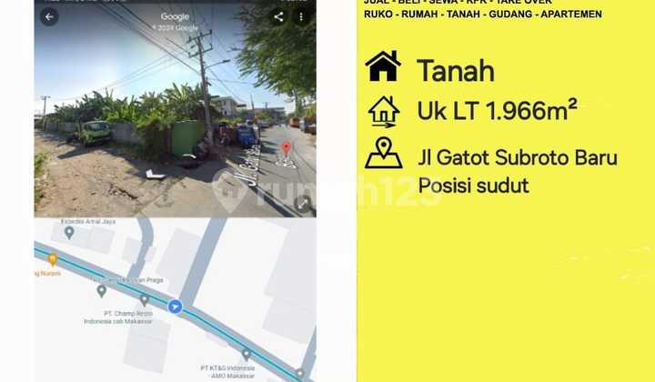Tanah Jl..Gatot Subroto Baru,.Tallo.makassar