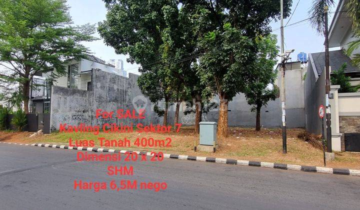 Dijual Kavling Siap Bangun 400 M2 SHM Perumahan Bintaro Sektor 7 1