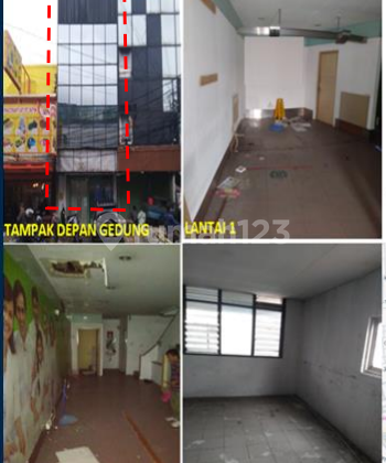 DIJUAL CEPAT RUKO 4 LANTAI EX KANTOR BANK DI KREKOT BUNDER RAYA PASAR BARU