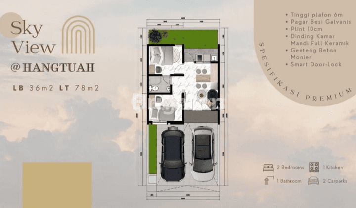 RUMAH CANTIK SKYVIEW @HANGTUAH GRAND RESIDENCE CITY SETU BEKASI 2