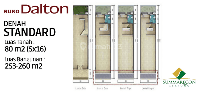Ruko Dalton Disewakan,ruko 4 Lantai gading Serpong,sudah Disekat 7