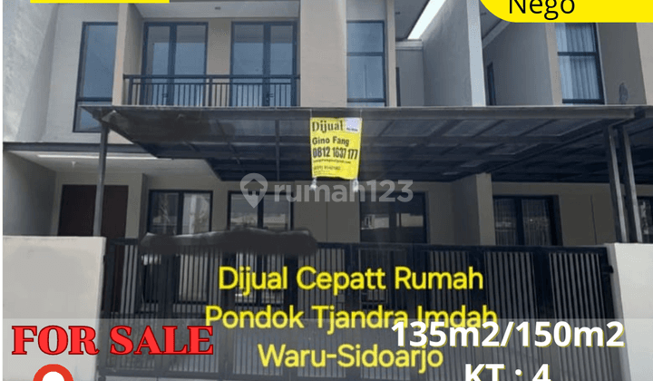 Dijual Cepat Rumah Modern Minimalis Baru Gress Di Pondok Tjandra Indah Waru Sidoarjo 1
