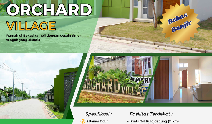 Dijual Rumah Bebas Banjir di Orchard Village Bekasi