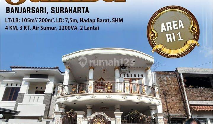 Rumah 2lantai di area RI 1 Sumber Banjarsari Solo  1