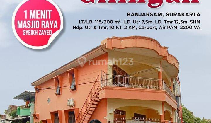 Rumah 2lantai strategis di Gilingan Banjarsari Solo Surakarta  1