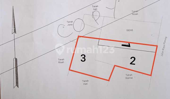 Dijual Tanah Komersial Jl. Nasional Parung Kab. Bogor