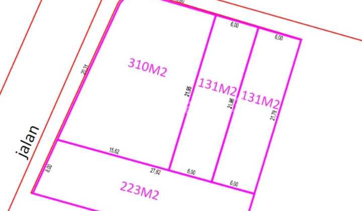 Land available: 4 plots near Avicenna Cinere School.