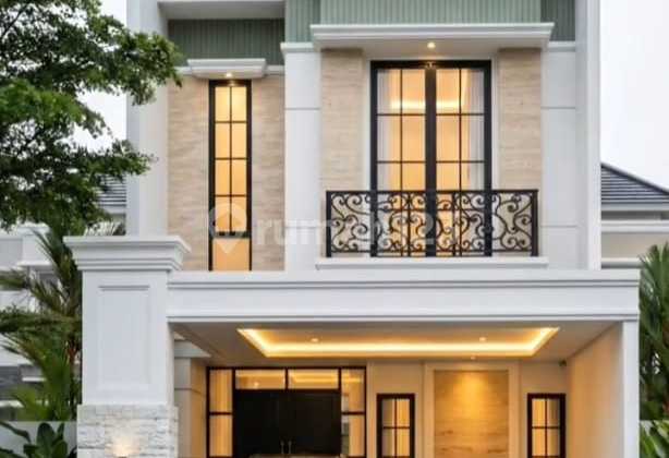 Rumah Minimalis Semi Klasik 2 Lantai Baru di Babatan Pantai Surabaya Timur