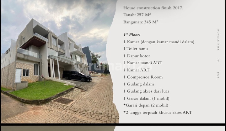 Jual Rumah Royal Hill Residence Lokasi Premium SHM di Cilandak