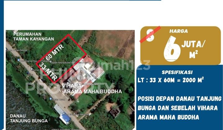DIJUAL Kavling besar Siap Bangun di Jalan Danau Tanjung Bunga