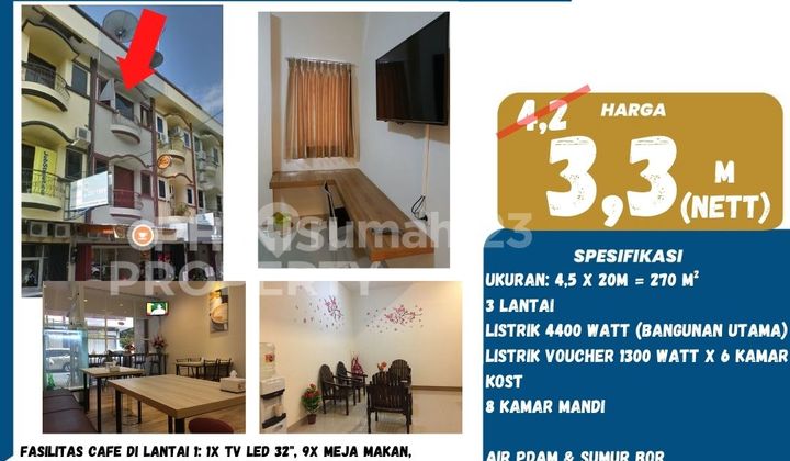 FOR SALE Shop House with Exclusive Cafe and Boarding on Ratulangi Street 1