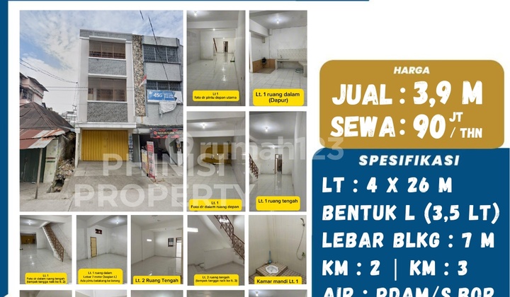 DIJUAL Ruko di Jalan Diponegoro