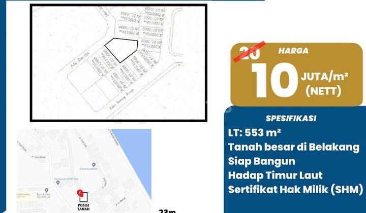 DIJUAL Kavling Besar Siap Bangun di Waterside Tanjung Bunga 1