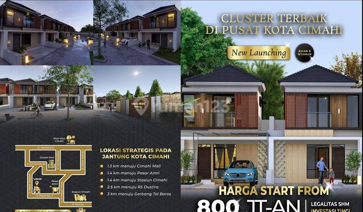 Rumah Cluster Grandia Mukti Residence Cimahi Tengah SHM DP 0 % 800 jutaan 1